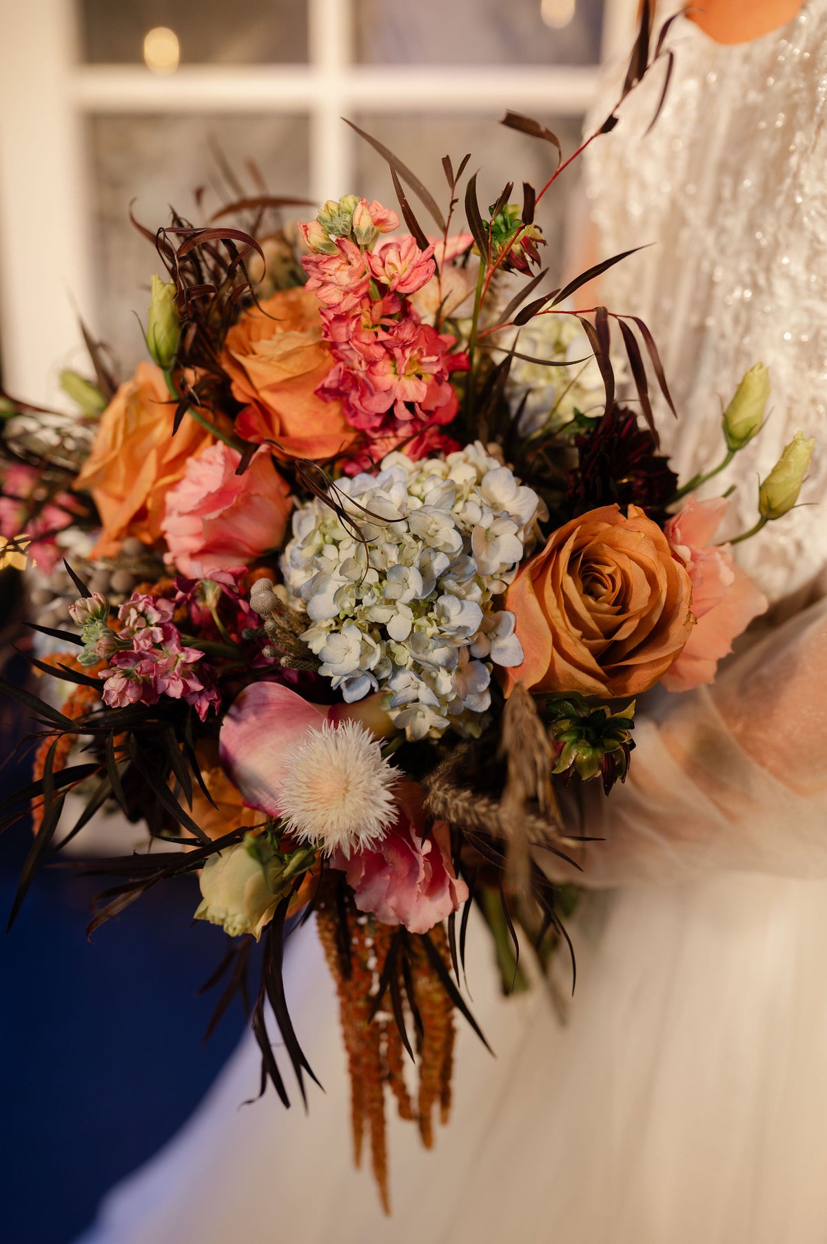 Wild fall bridal bouquet, Pella, Iowa