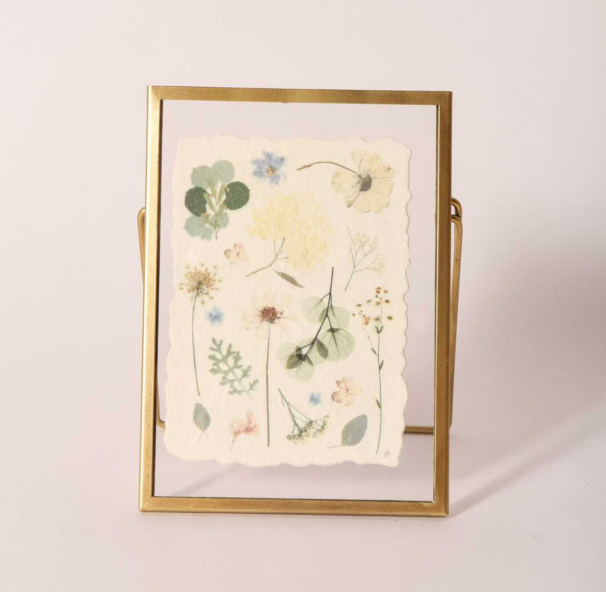 Gold Frame Pressed Flower Print